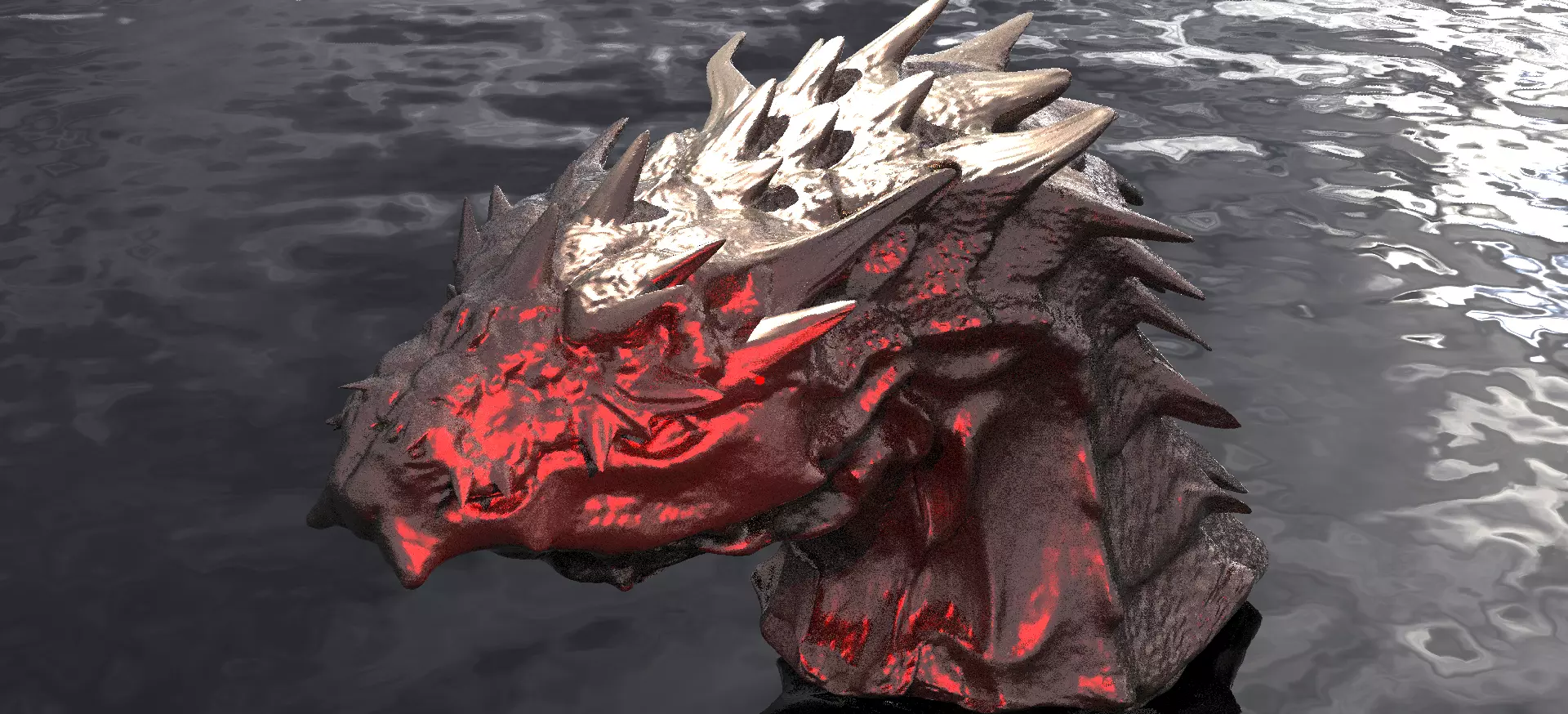 Great Wyvern Arthurian Dragon Scull  3D model_0