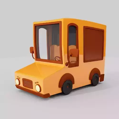 Cartoon Car - Truck - Advertisement Car