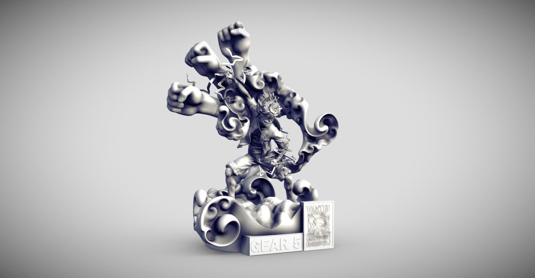 Luffy gear 5 - 3d printing 3D print model_21