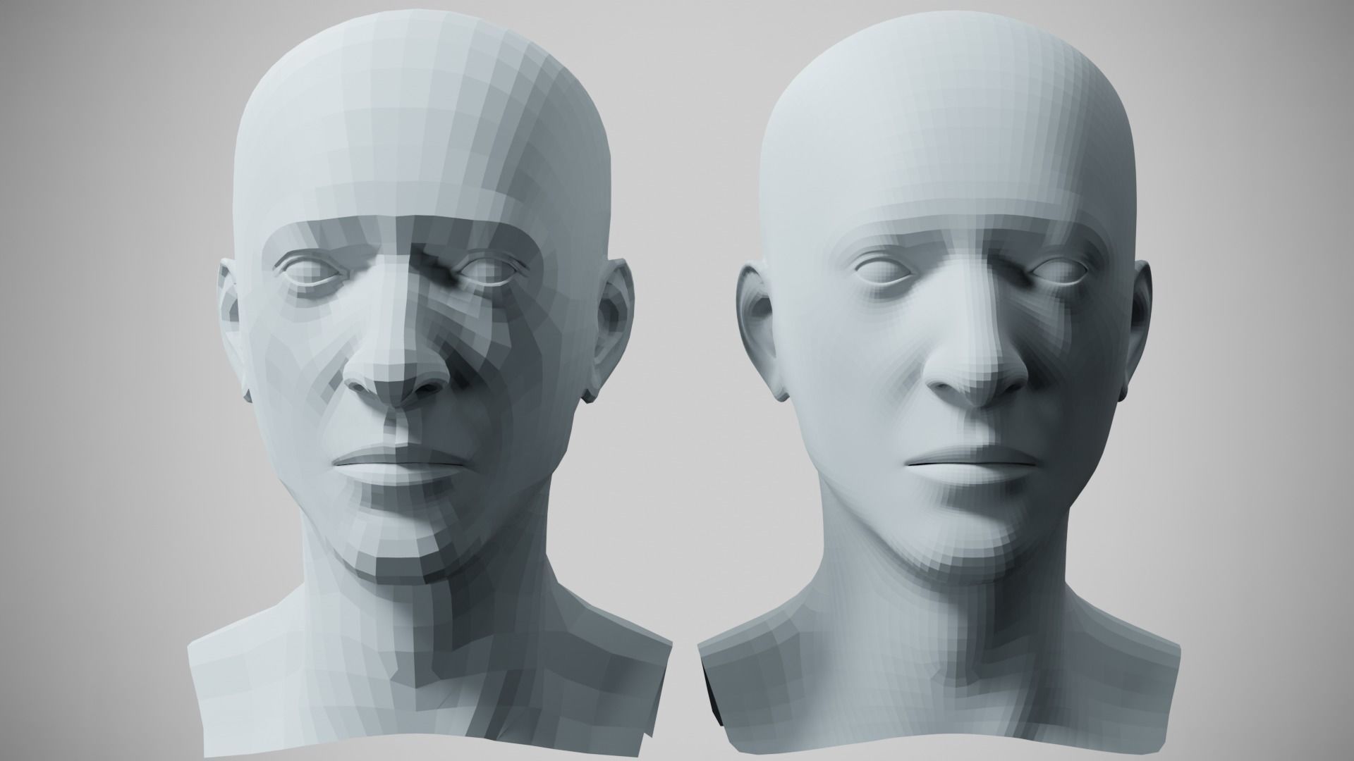 Male Basemesh Head 3D model_6
