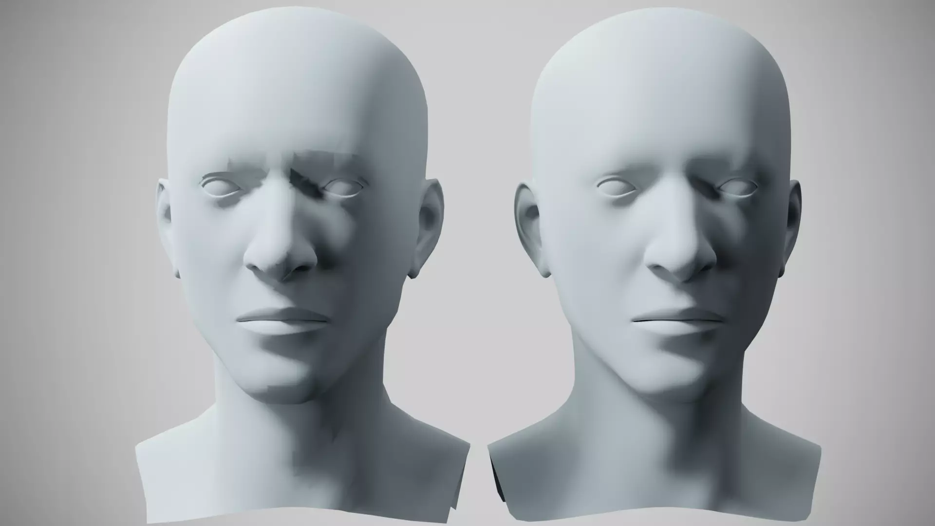 Male Basemesh Head 3D model_0