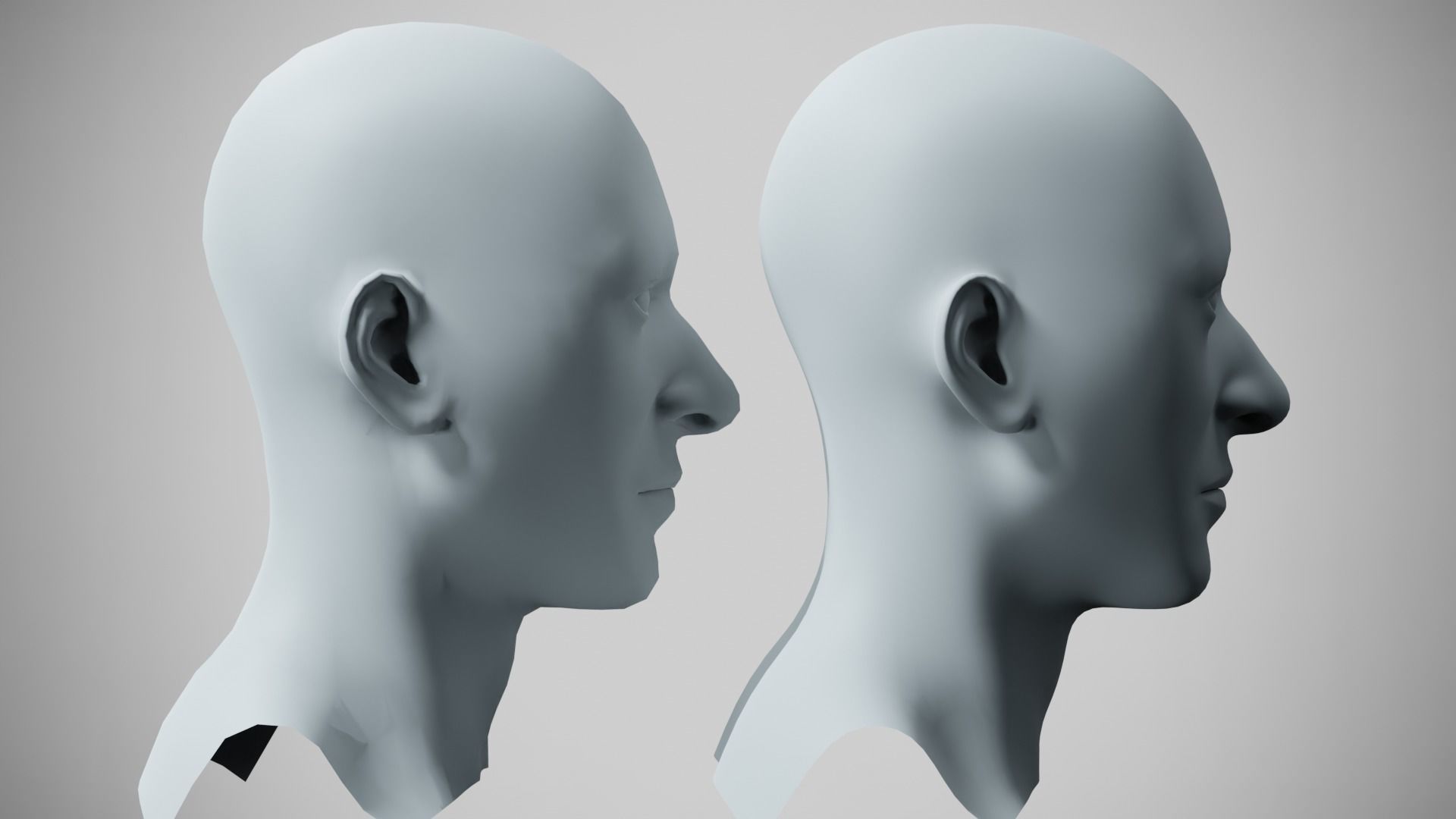 Male Basemesh Head 3D model_3