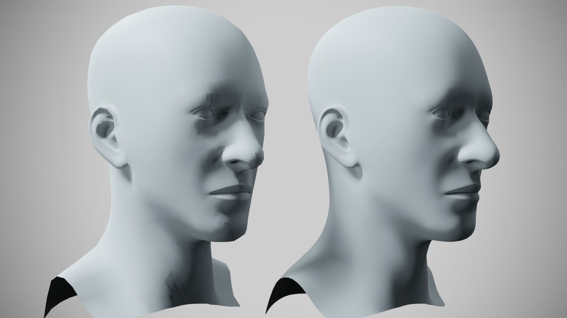 Male Basemesh Head 3D model_2