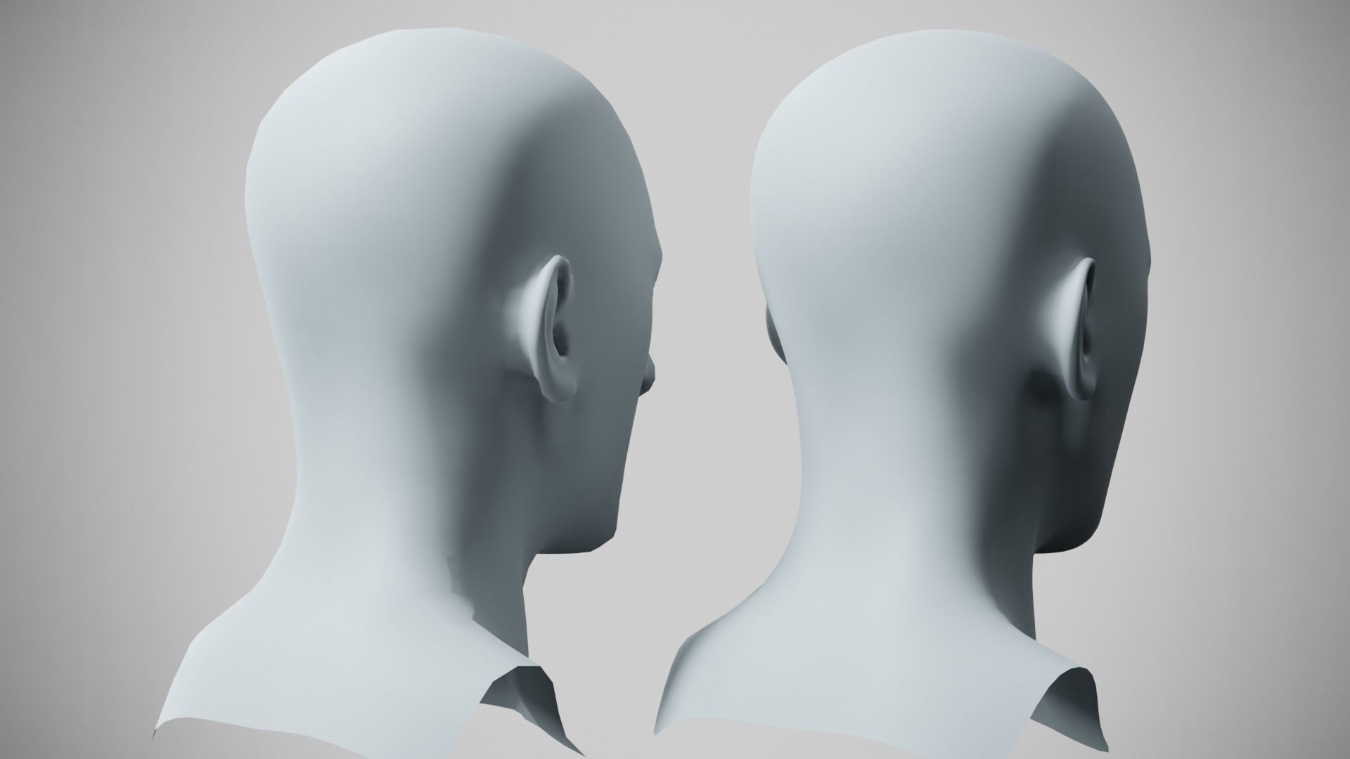 Male Basemesh Head 3D model_4