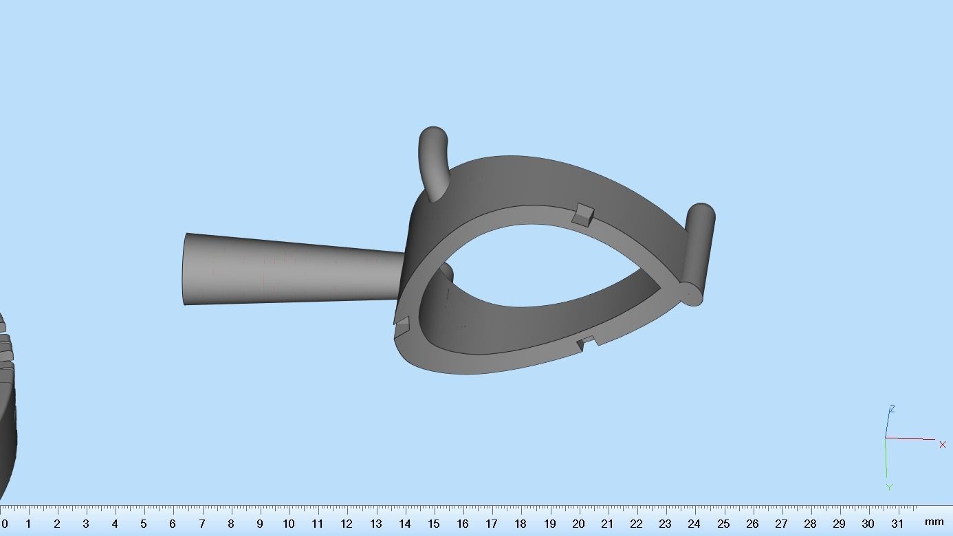 Pear Cut Ring With Diamonds N69 3D print model_18