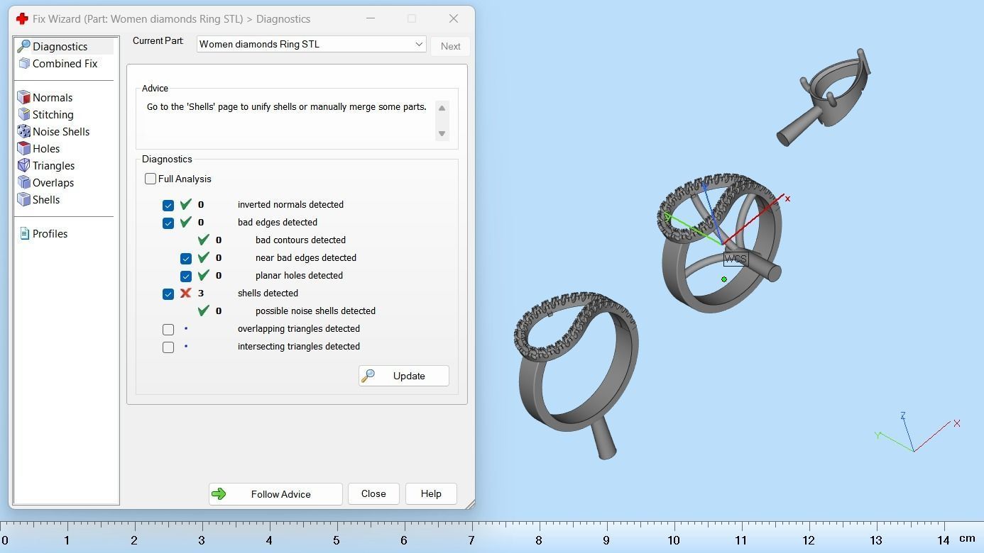 Pear Cut Ring With Diamonds N69 3D print model_16