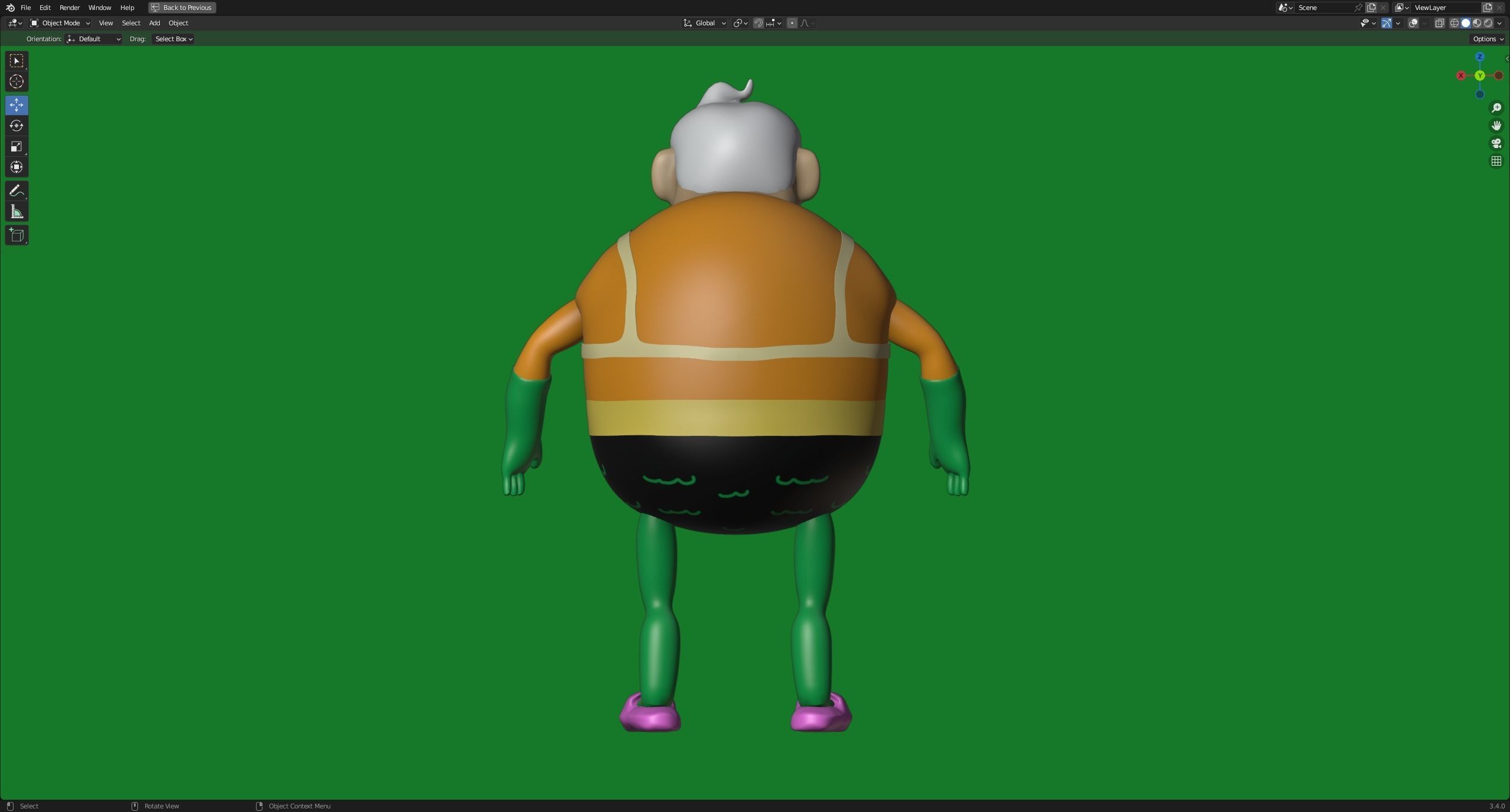 Mermaid Man and Barnacle Boy - Spongebob Squarepants Low-poly 3D model_7