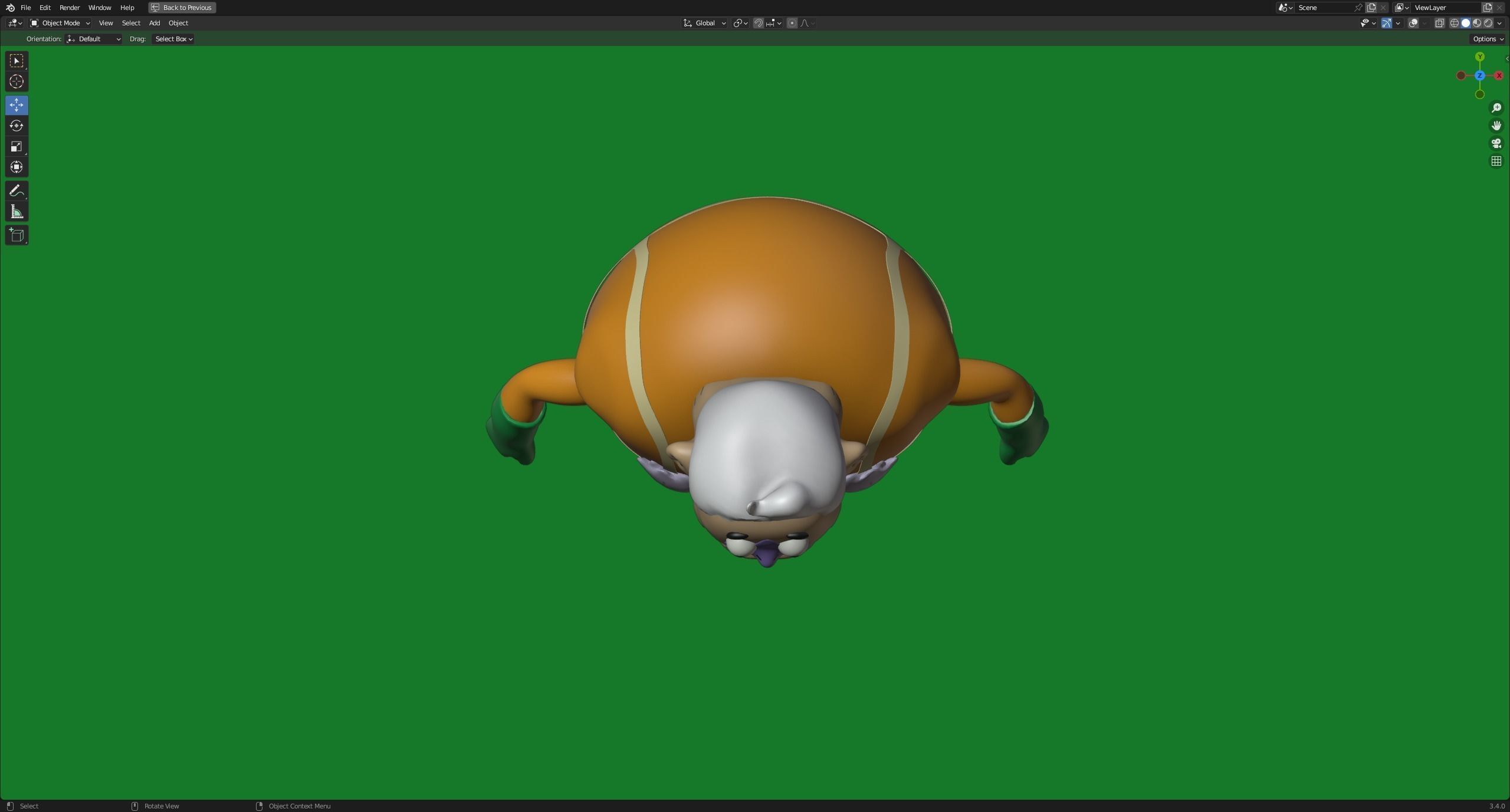 Mermaid Man and Barnacle Boy - Spongebob Squarepants Low-poly 3D model_9