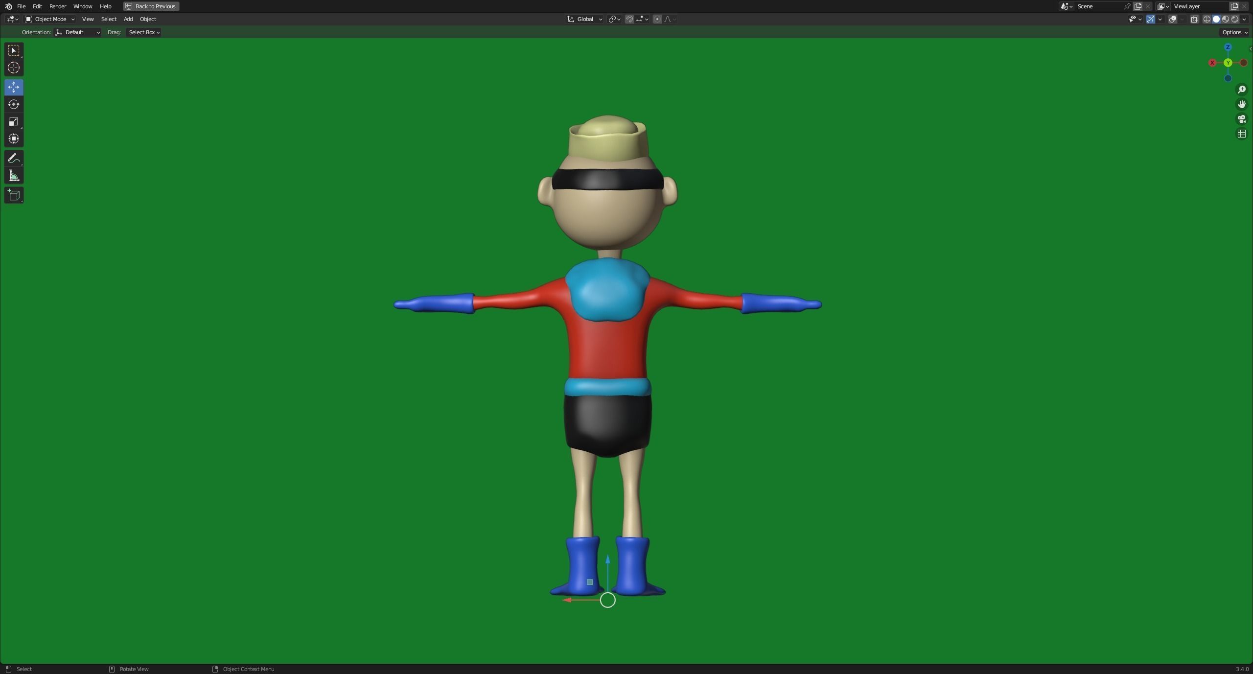 Mermaid Man and Barnacle Boy - Spongebob Squarepants Low-poly 3D model_3