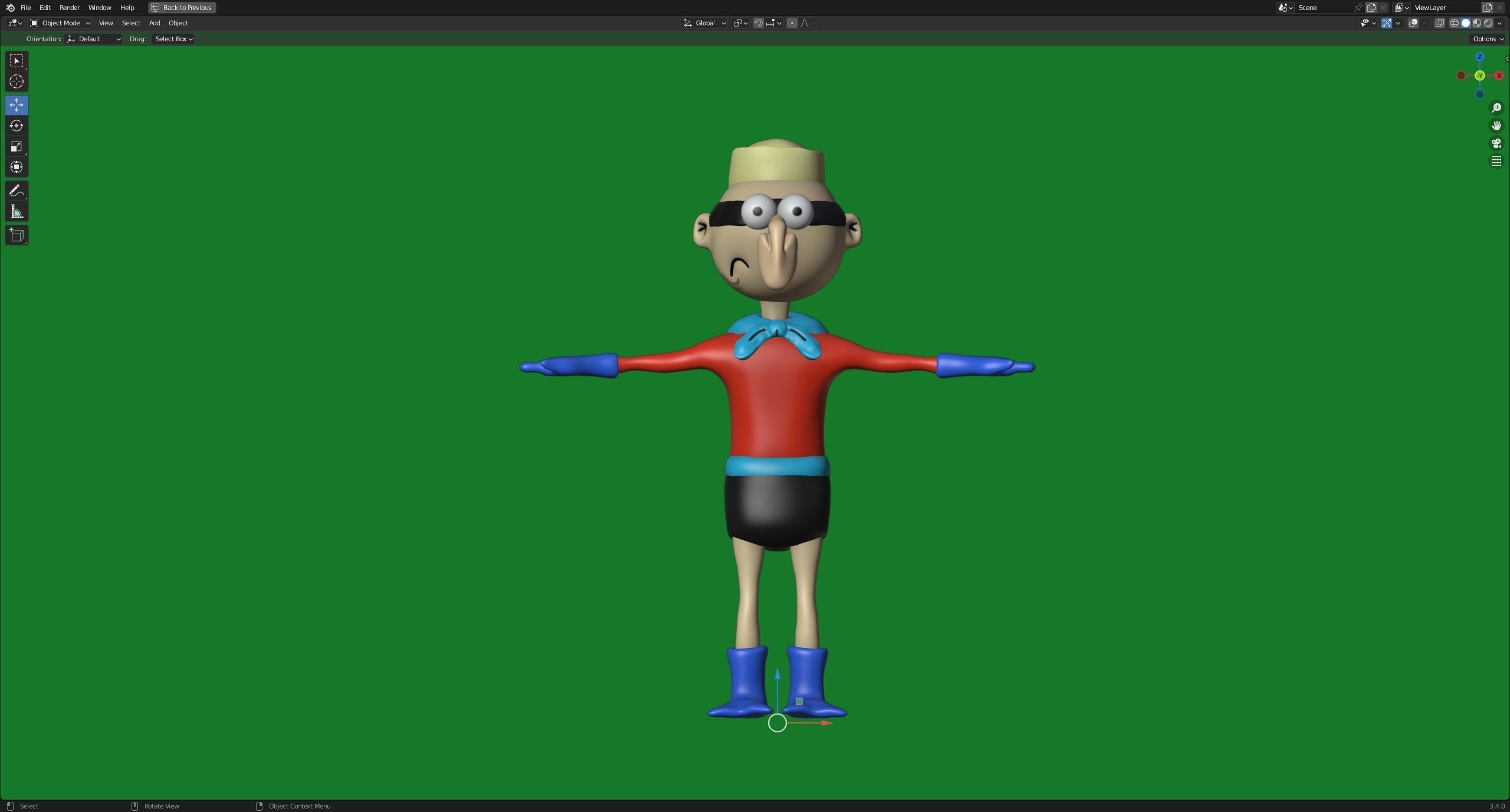 Mermaid Man and Barnacle Boy - Spongebob Squarepants Low-poly 3D model_2