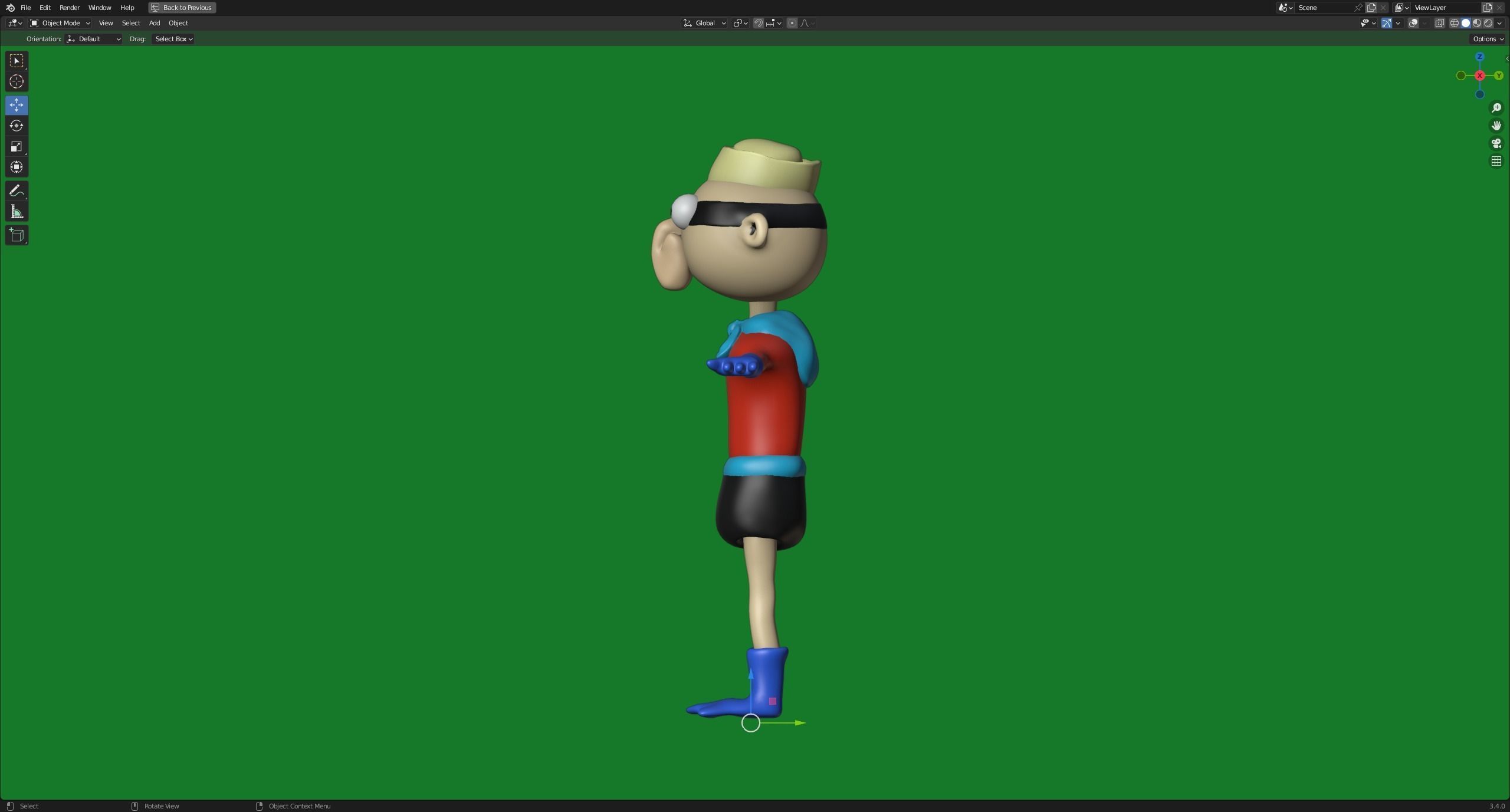 Mermaid Man and Barnacle Boy - Spongebob Squarepants Low-poly 3D model_4