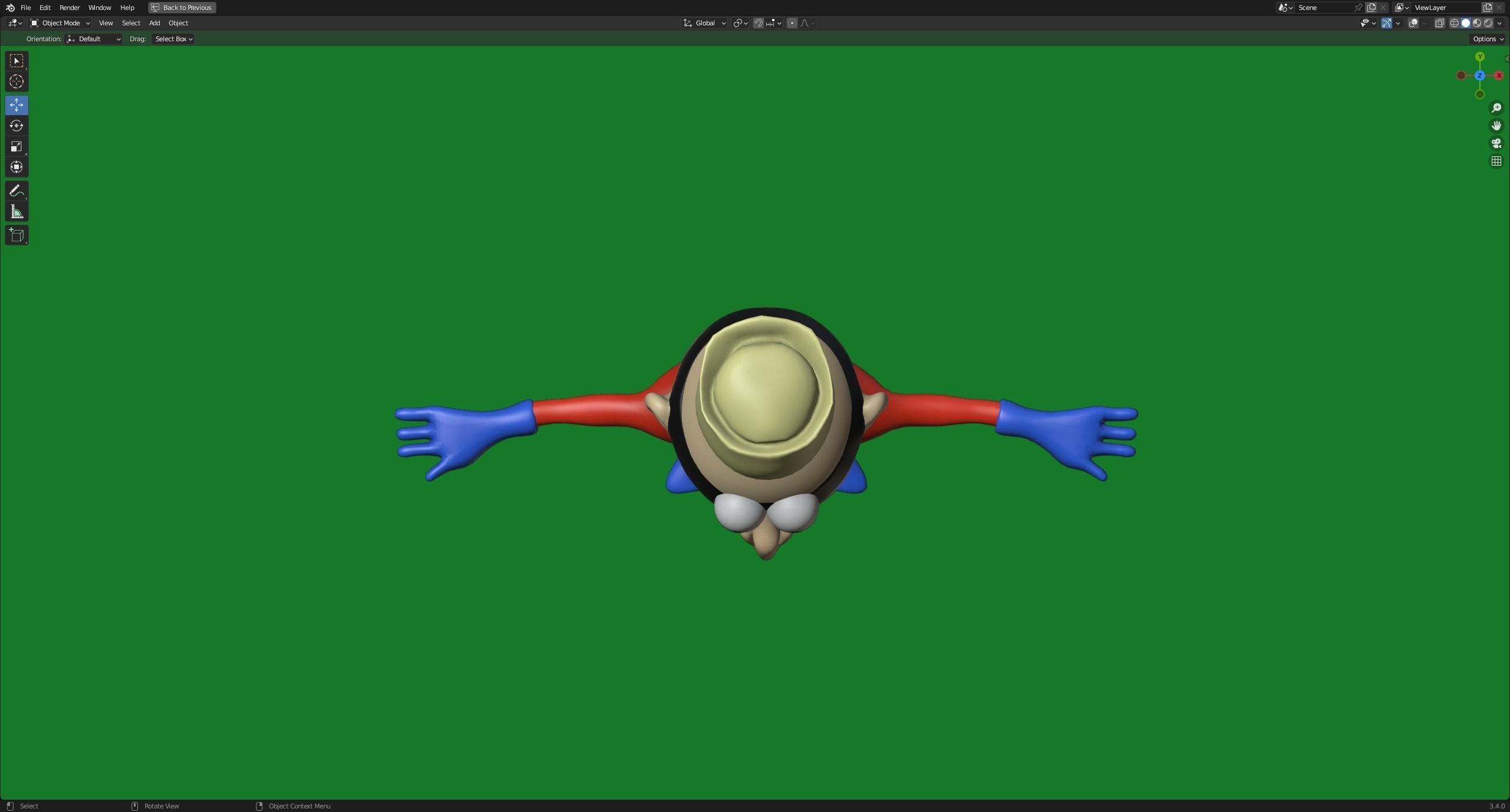 Mermaid Man and Barnacle Boy - Spongebob Squarepants Low-poly 3D model_5