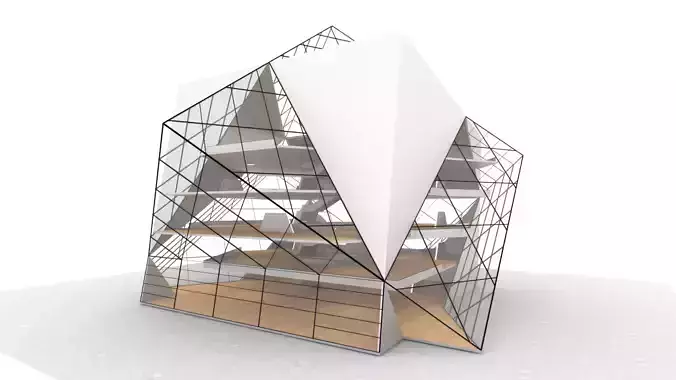 VR art Gallery 8 two cubes