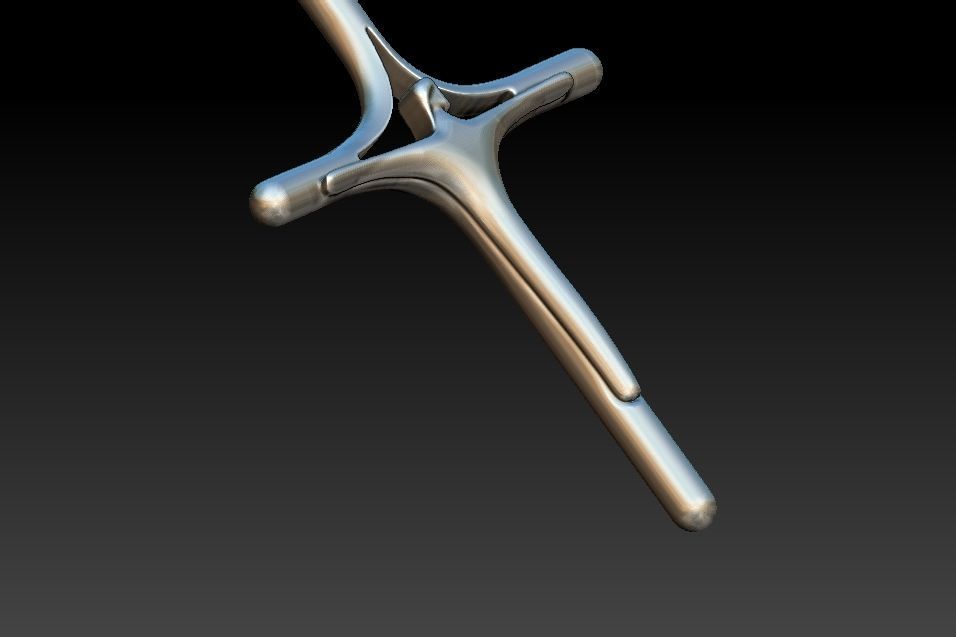 Stylized Cross with Jesus - Cruz Estilizada com Jesus 3D print model_16
