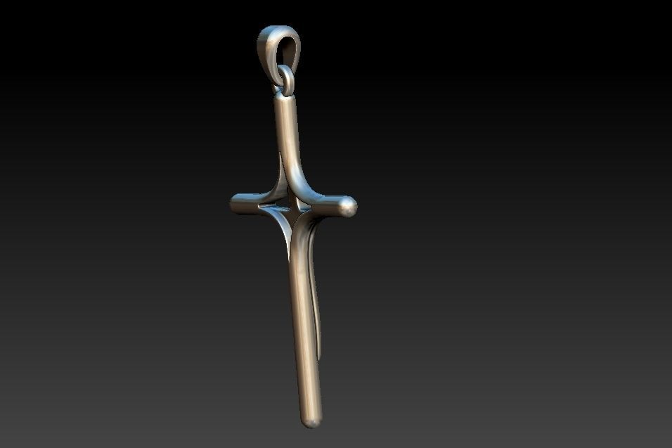Stylized Cross with Jesus - Cruz Estilizada com Jesus 3D print model_7