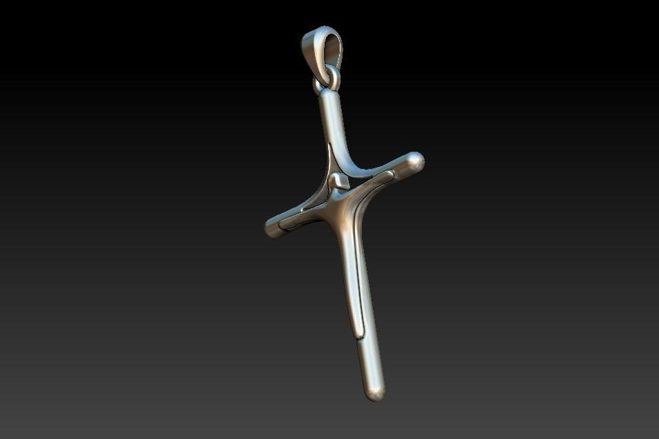 Stylized Cross with Jesus - Cruz Estilizada com Jesus 3D print model_10
