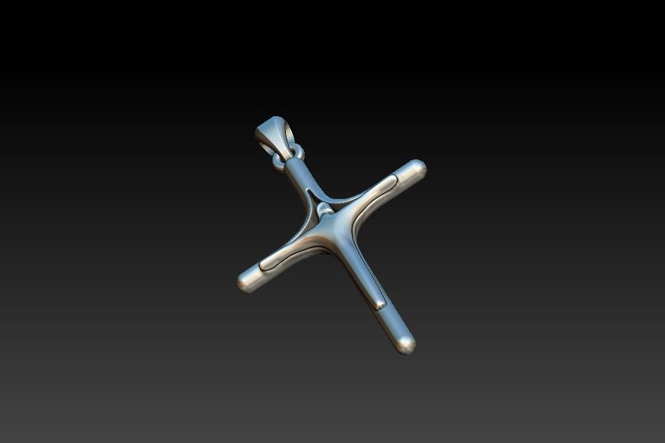 Stylized Cross with Jesus - Cruz Estilizada com Jesus 3D print model_11