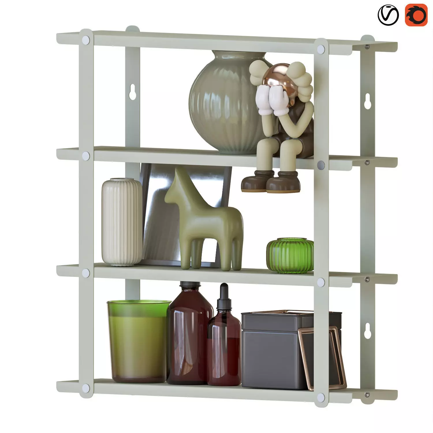 Hay Bacheca Shelf 3D model_0