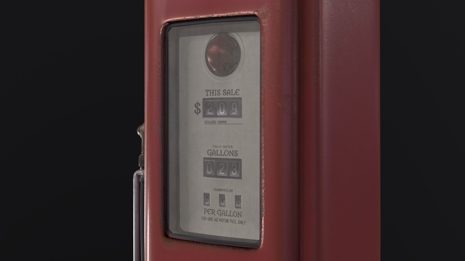 GAS Pump Low-poly 3D model_9