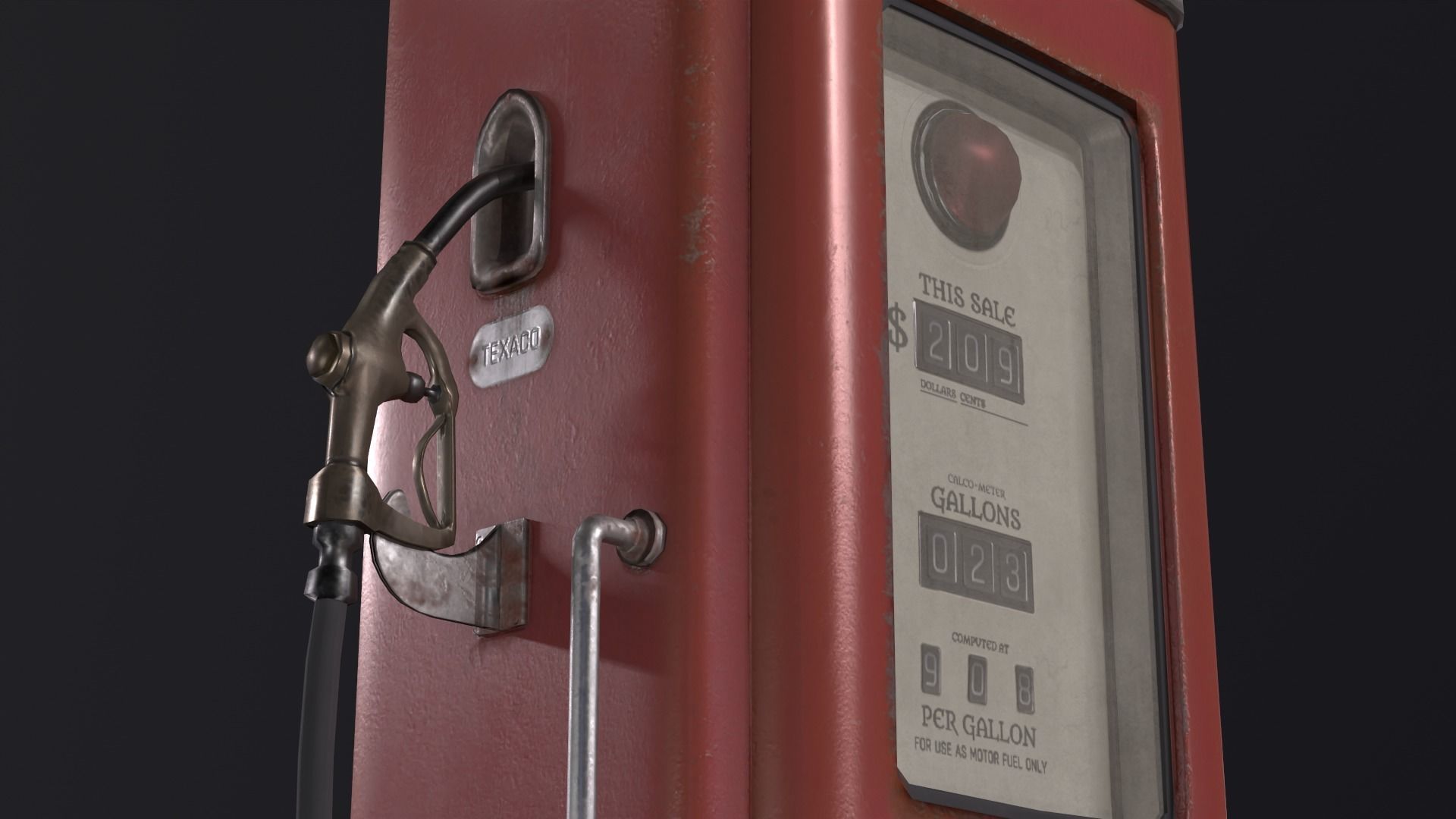 GAS Pump Low-poly 3D model_10