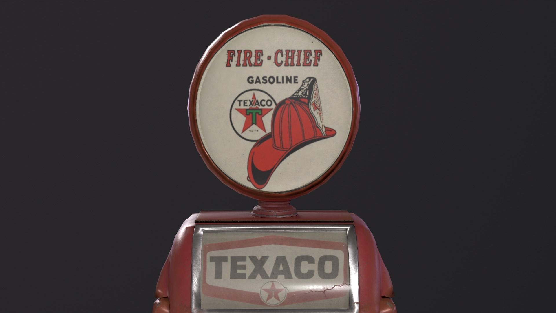 GAS Pump Low-poly 3D model_7