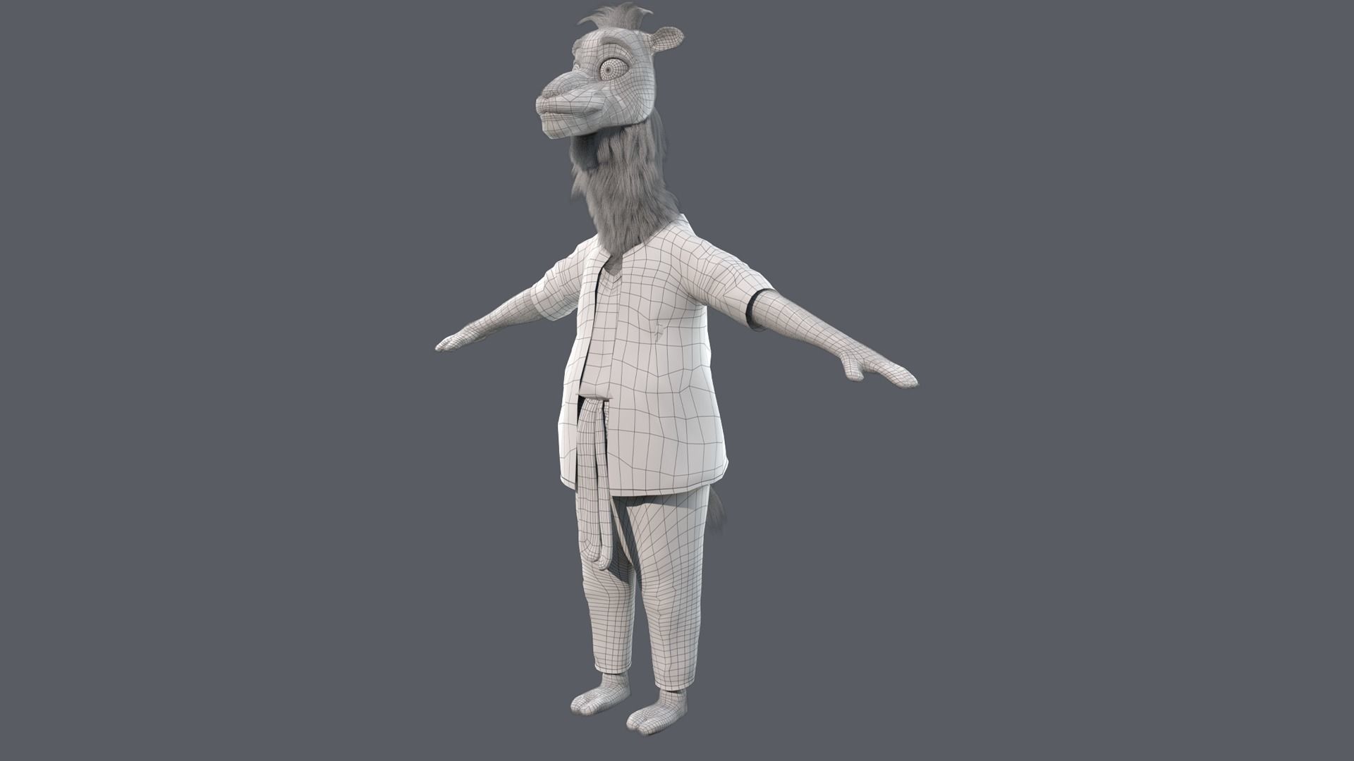  Cartoon Camel NoRIG 3D model_17