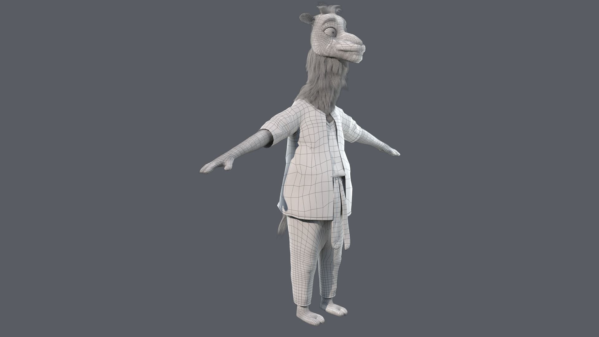  Cartoon Camel NoRIG 3D model_14