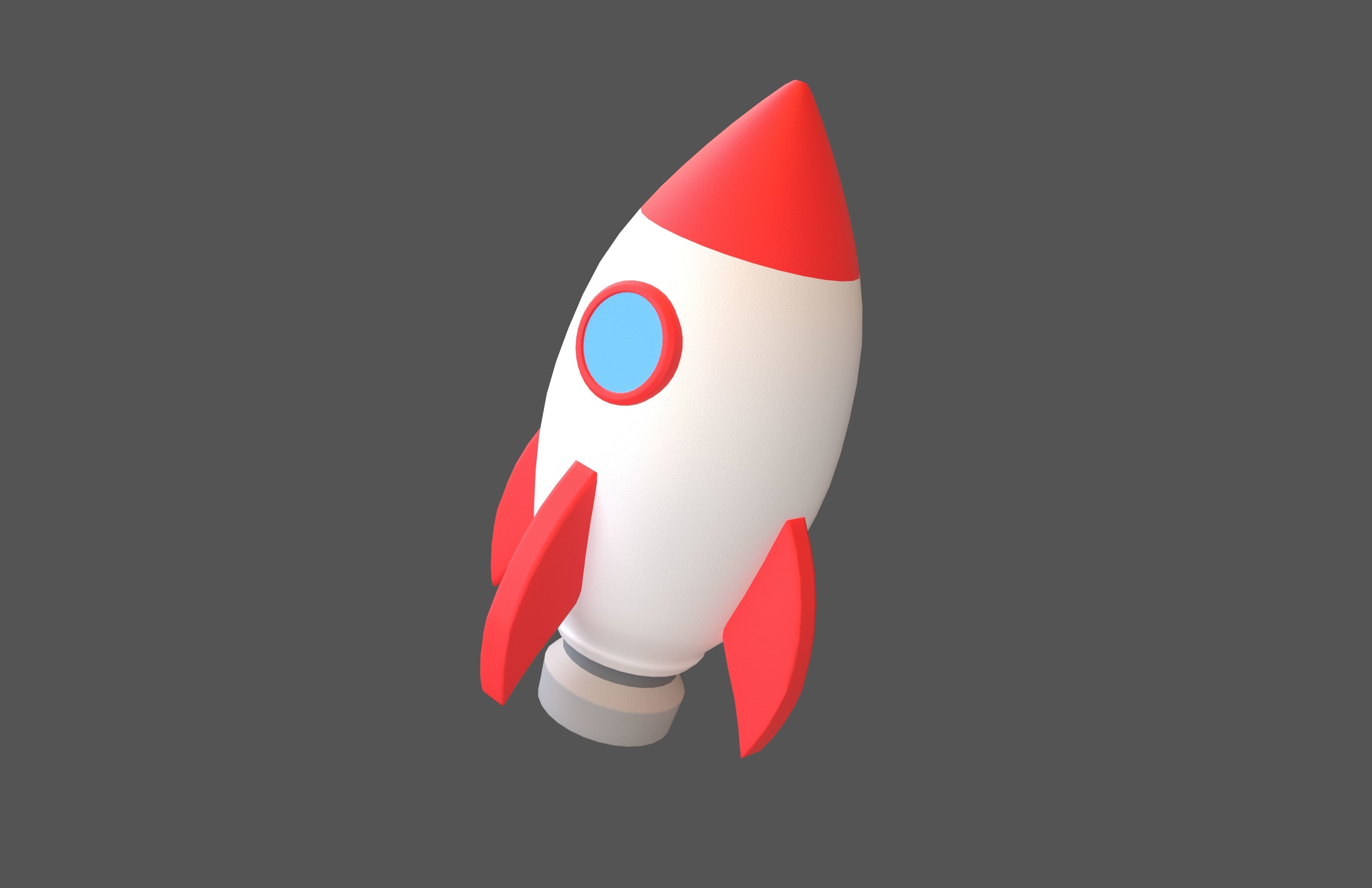 Cartoon Rocket Hat V1 001 Low-poly 3D model_3