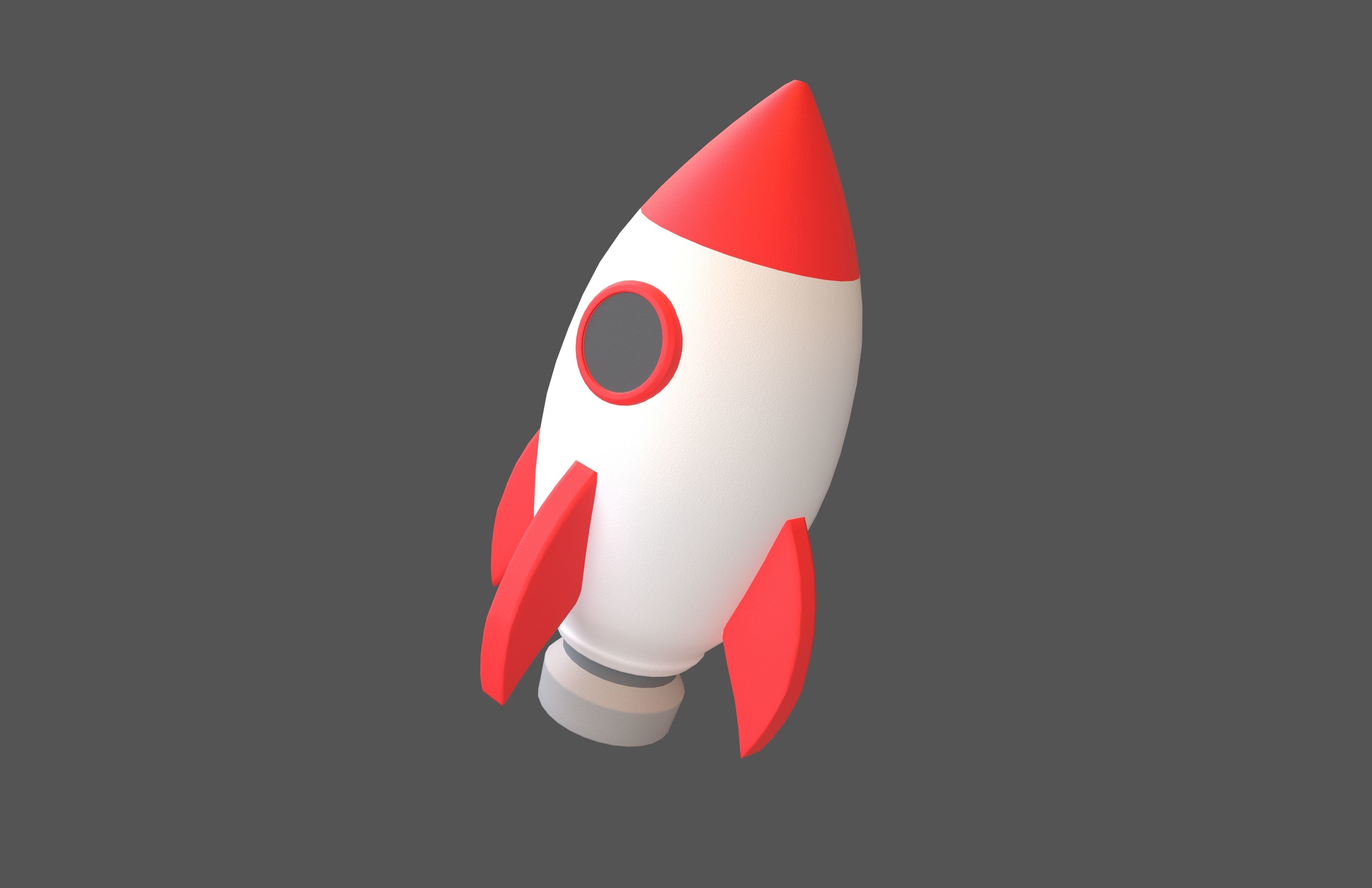 Cartoon Rocket Hat V1 002 Low-poly 3D model_2