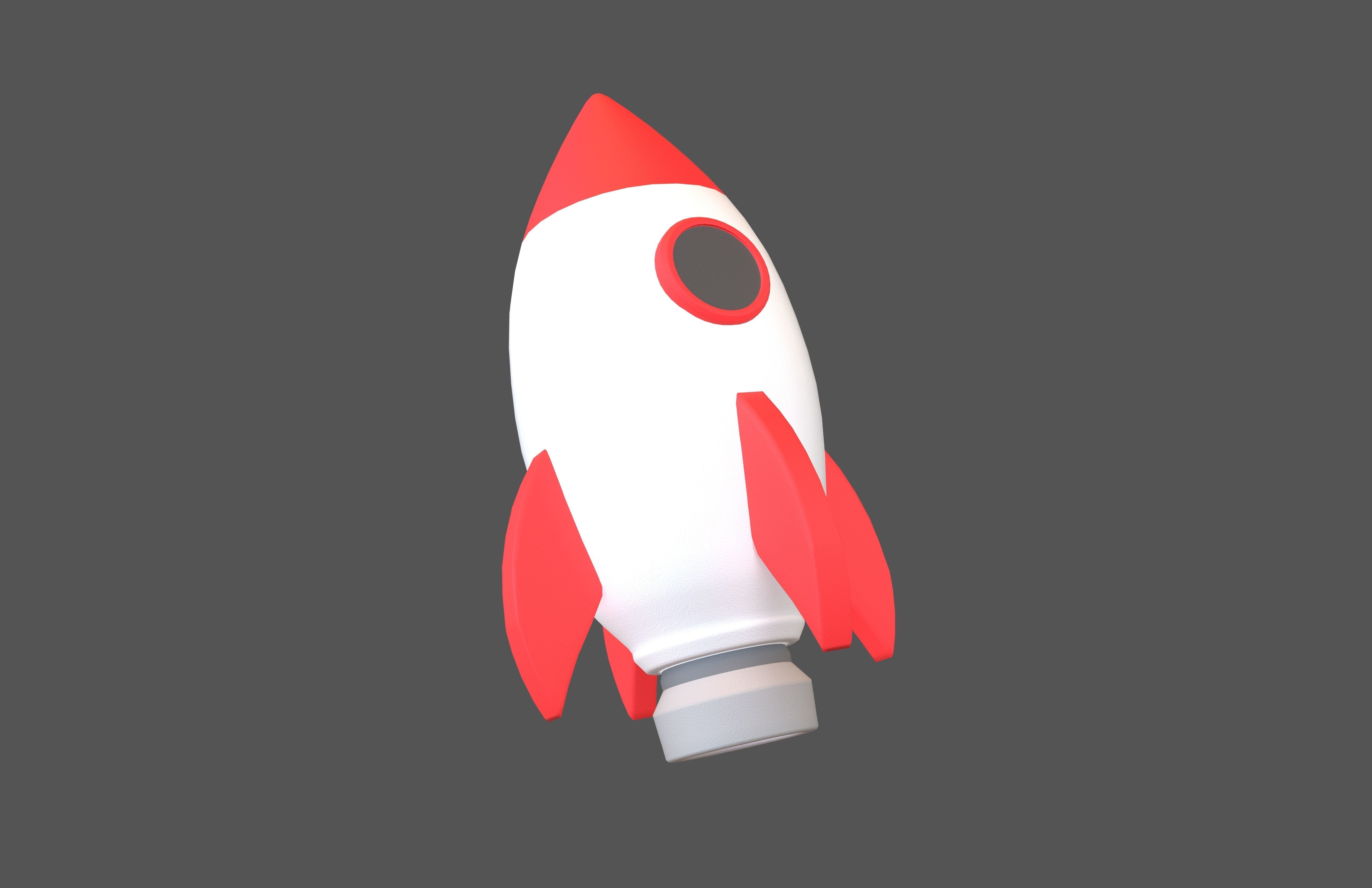Cartoon Rocket Hat V1 002 Low-poly 3D model_1