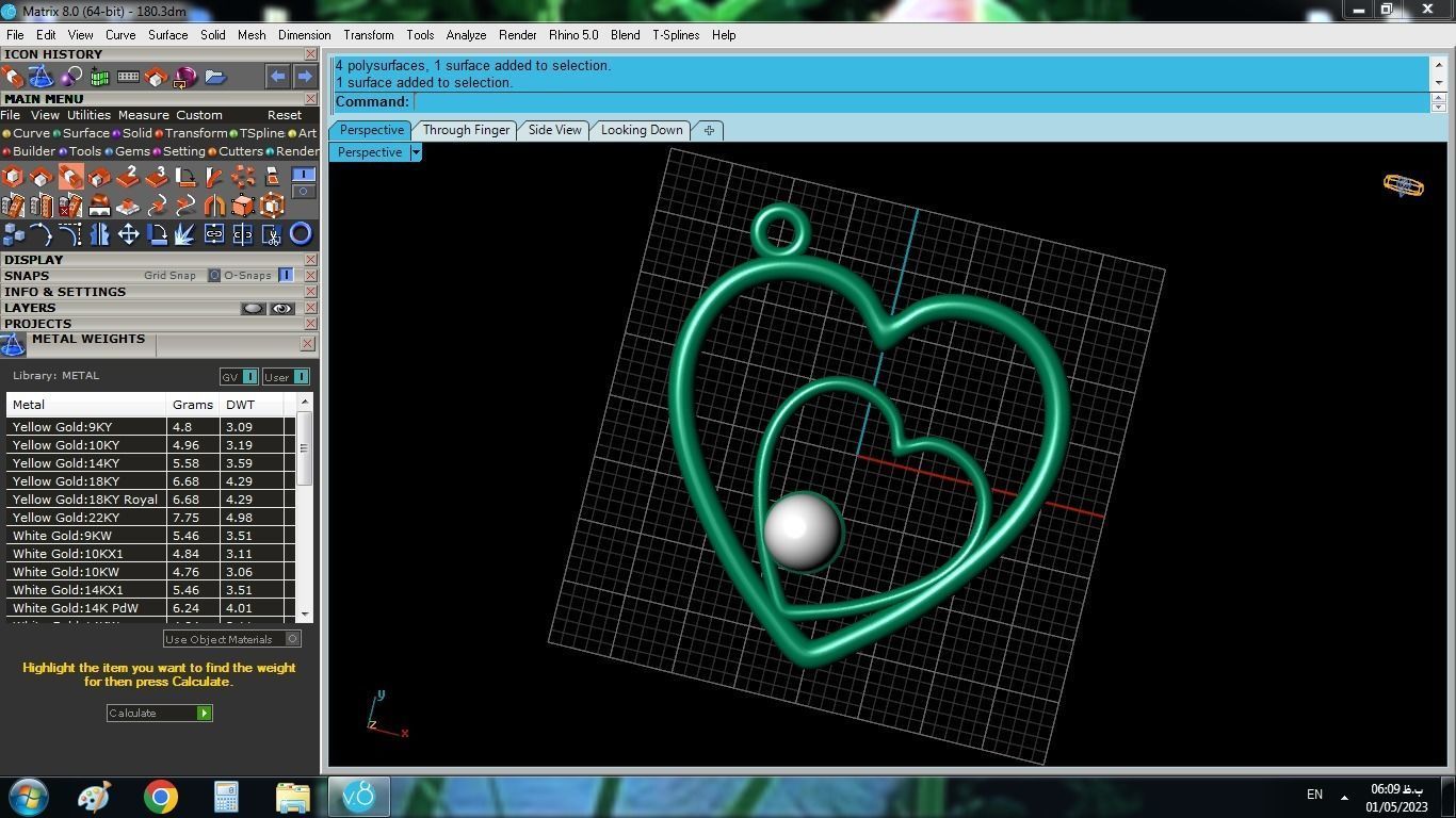 Heart Pendant 3D print model_4