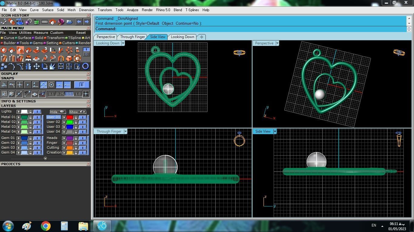 Heart Pendant 3D print model_5