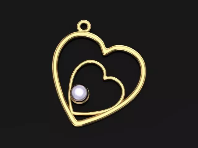 Heart Pendant 3D print model_0