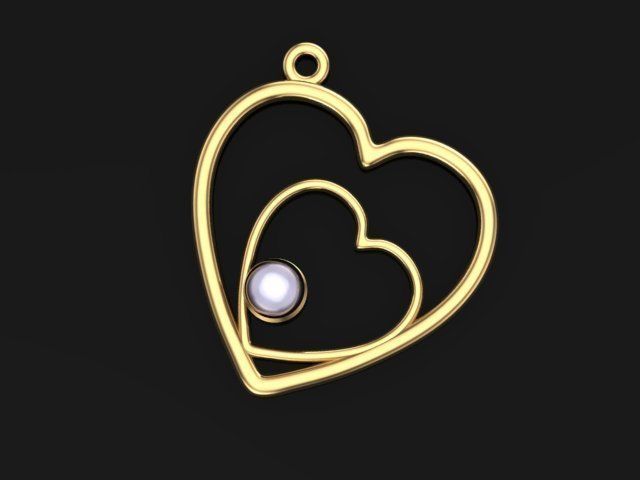 Heart Pendant 3D print model_1