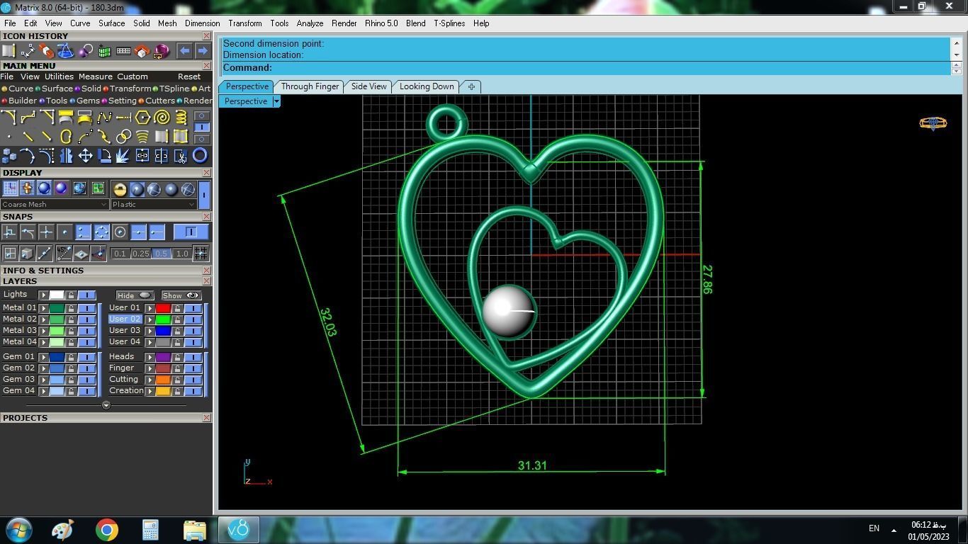 Heart Pendant 3D print model_6