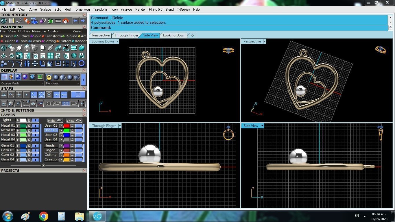 Heart Pendant 3D print model_7