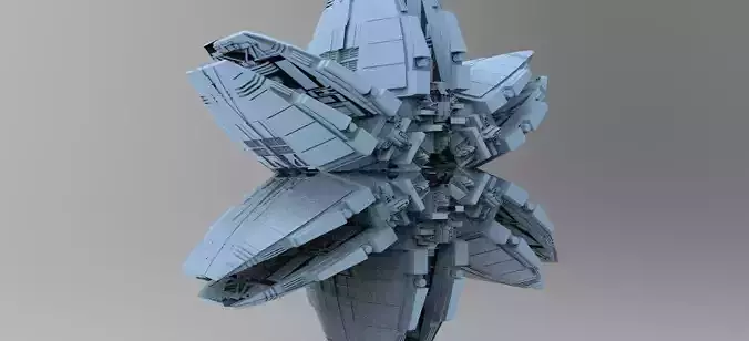 Star Flower Ship design 7  3D model