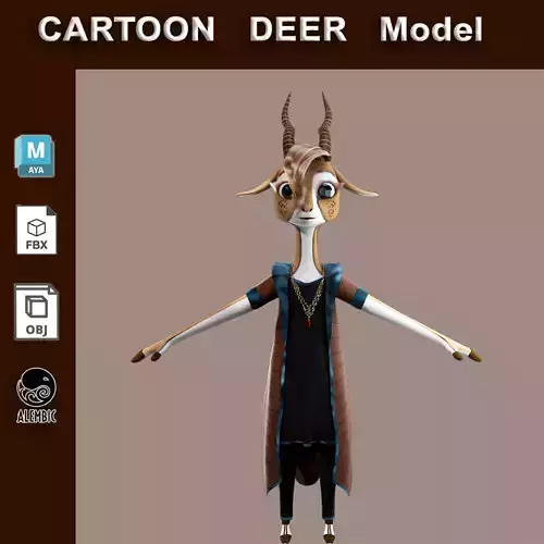  Cartoon Deer NoRig