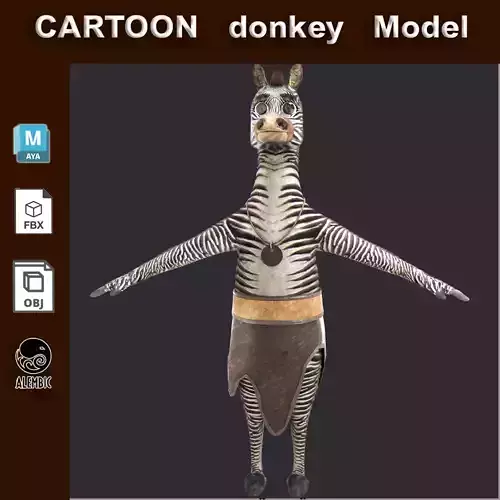Cartoon Donkey NoRig