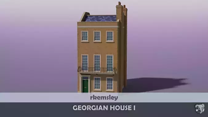 Georgian House I Low-poly 3D model