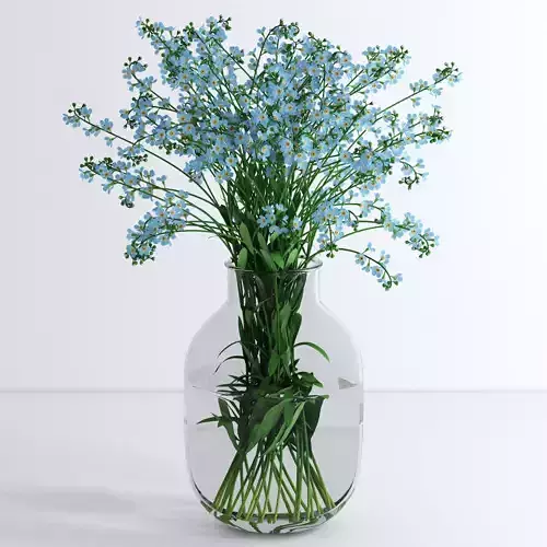 Forget-Me-Not forget me nots in vase 3D model