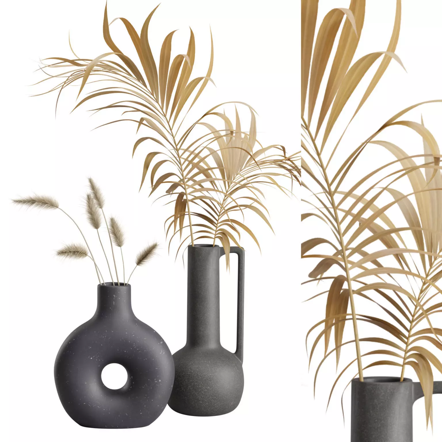 Dark Vases 3D model