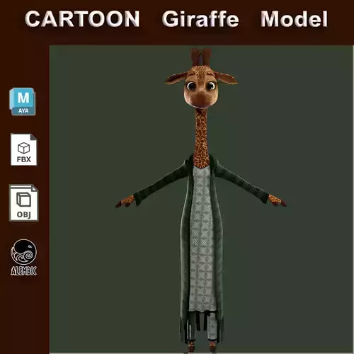 Cartoon Giraffe NoRig