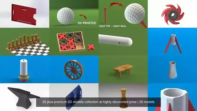 25 plus premium 3D models collection at highly discounted price 