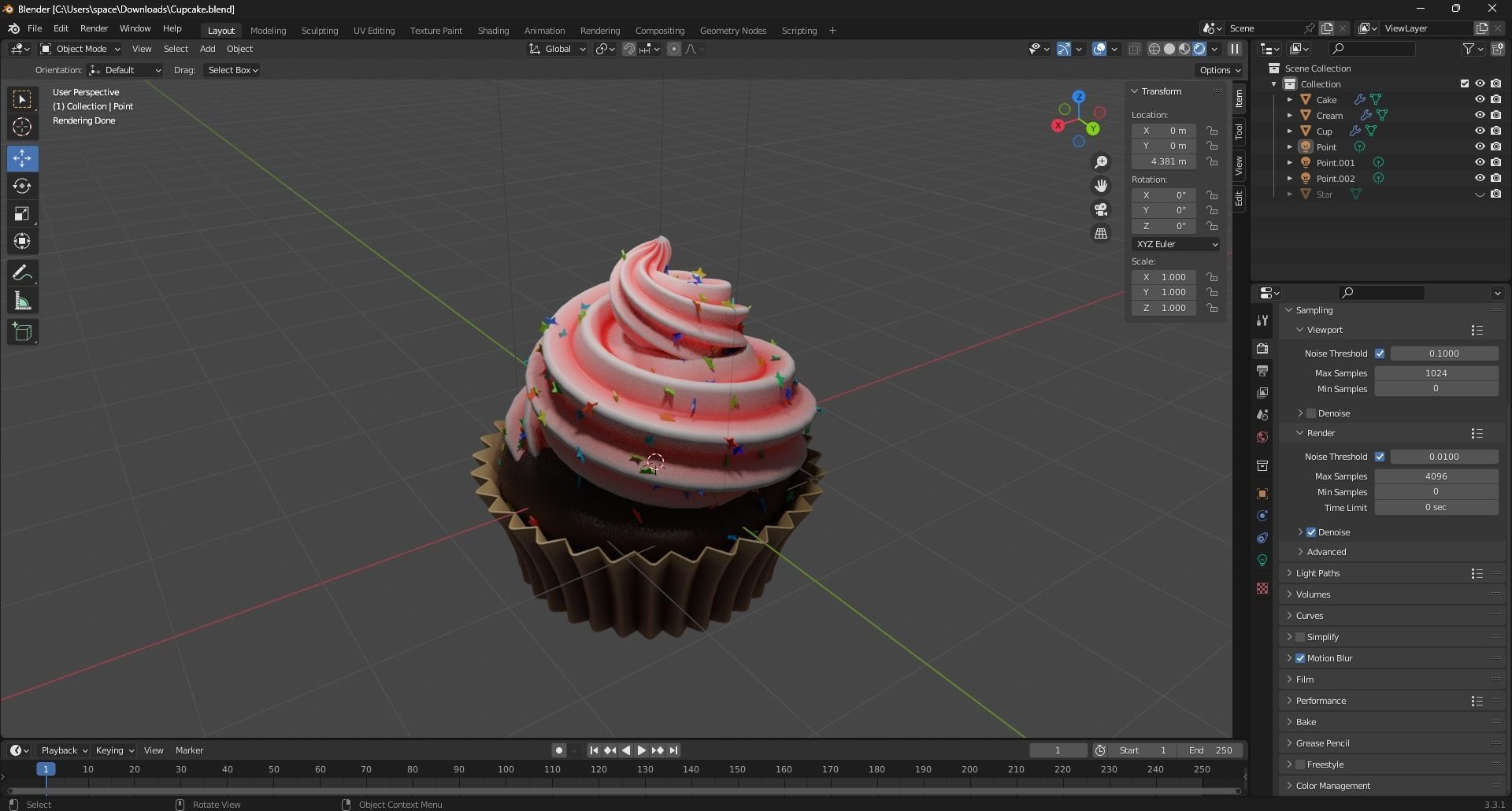 Cupcakes cupcake Free 3D model_1