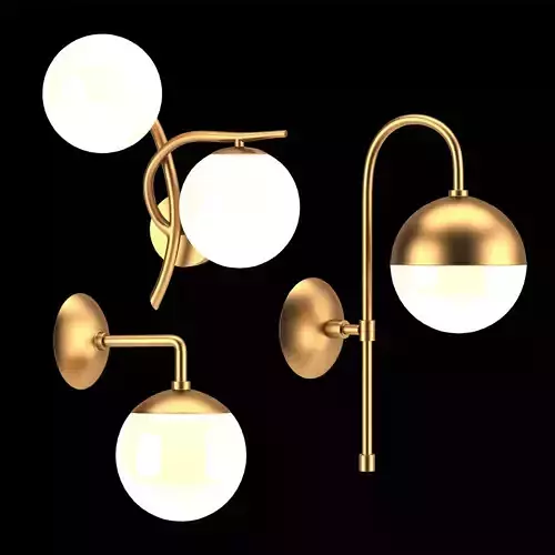 Contemporary foyer wall lighting 3D model