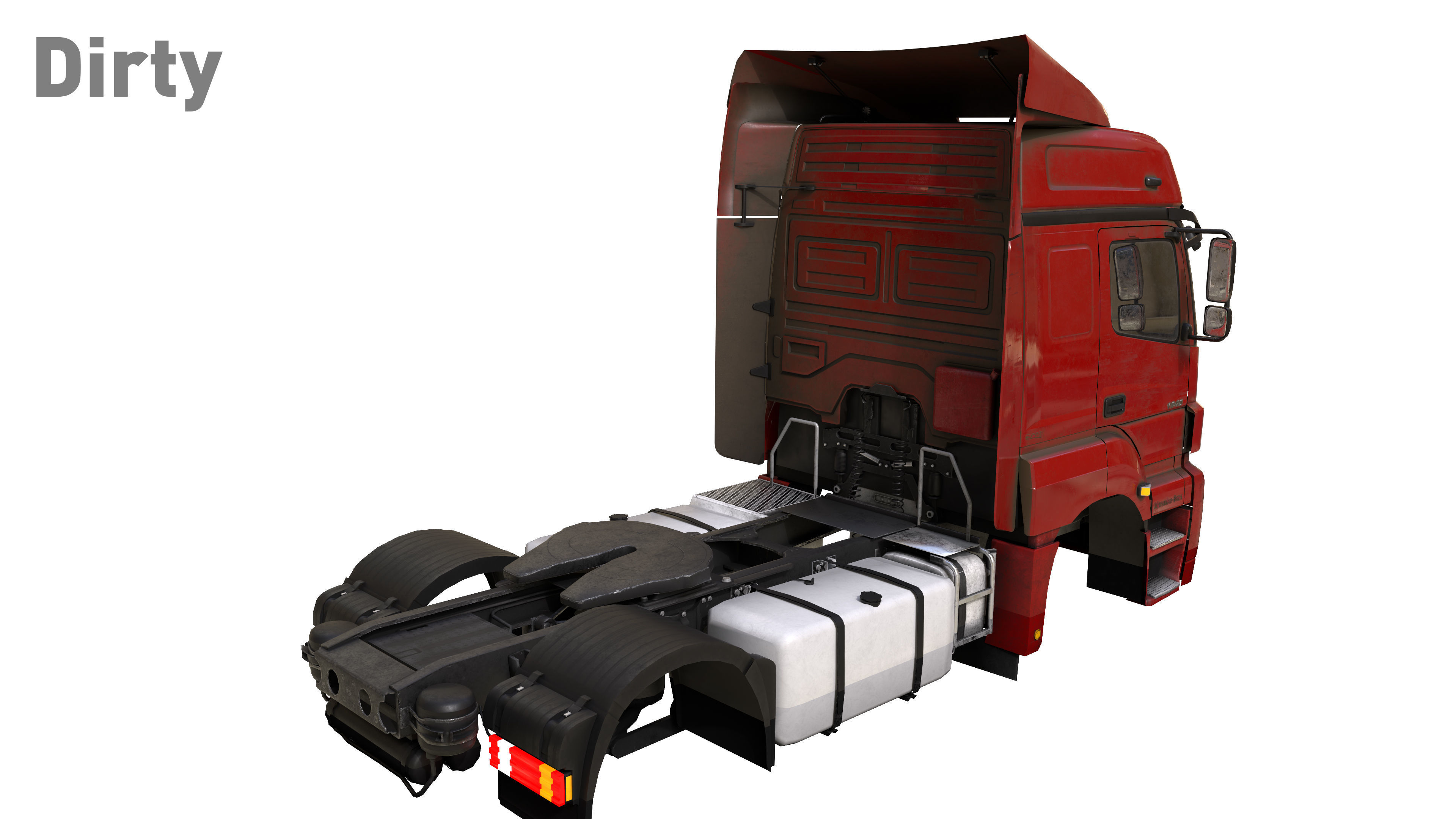 Axor 1840 Semi Truck Low-poly 3D model_12