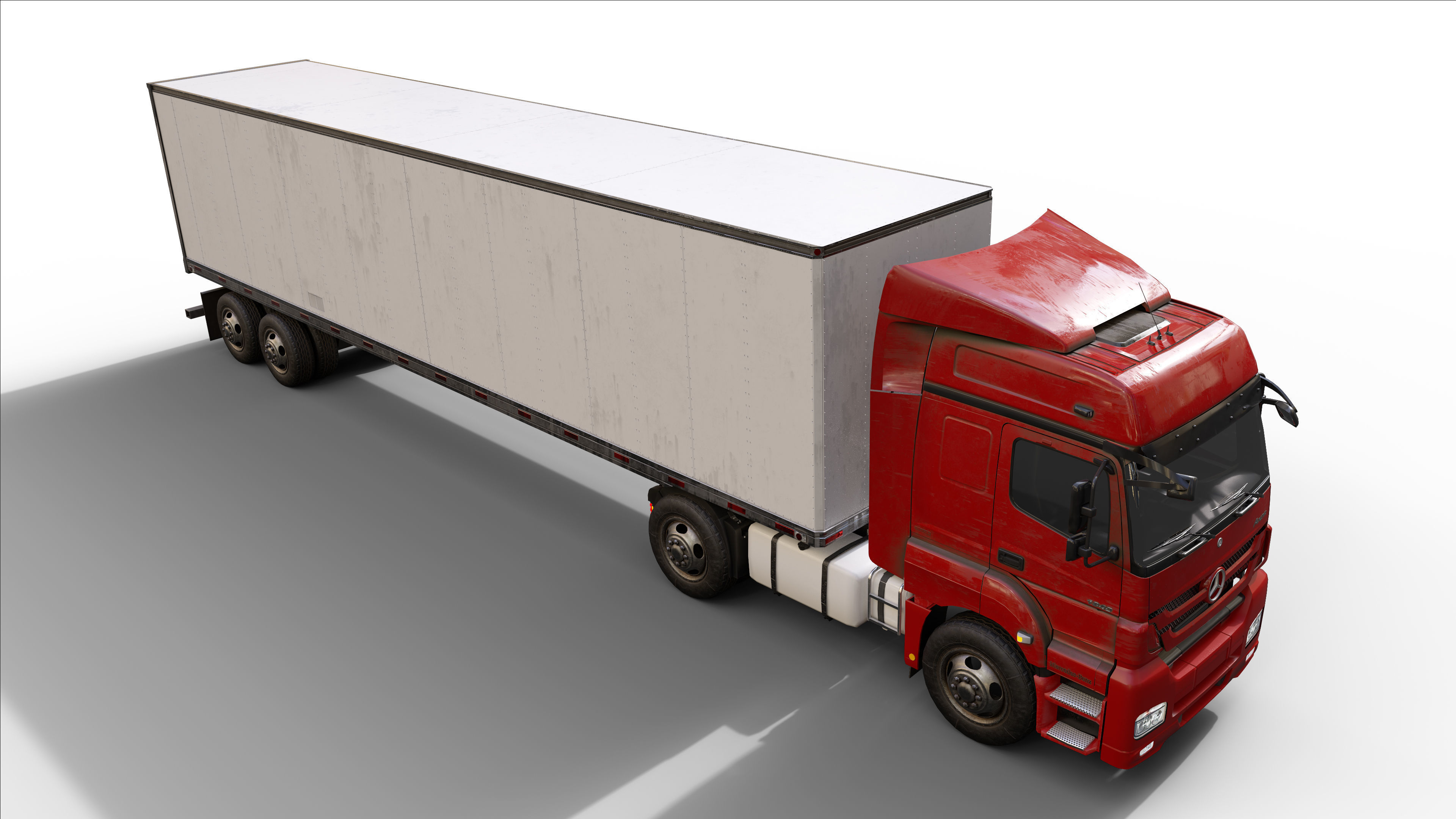 Axor 1840 Semi Truck Low-poly 3D model_7