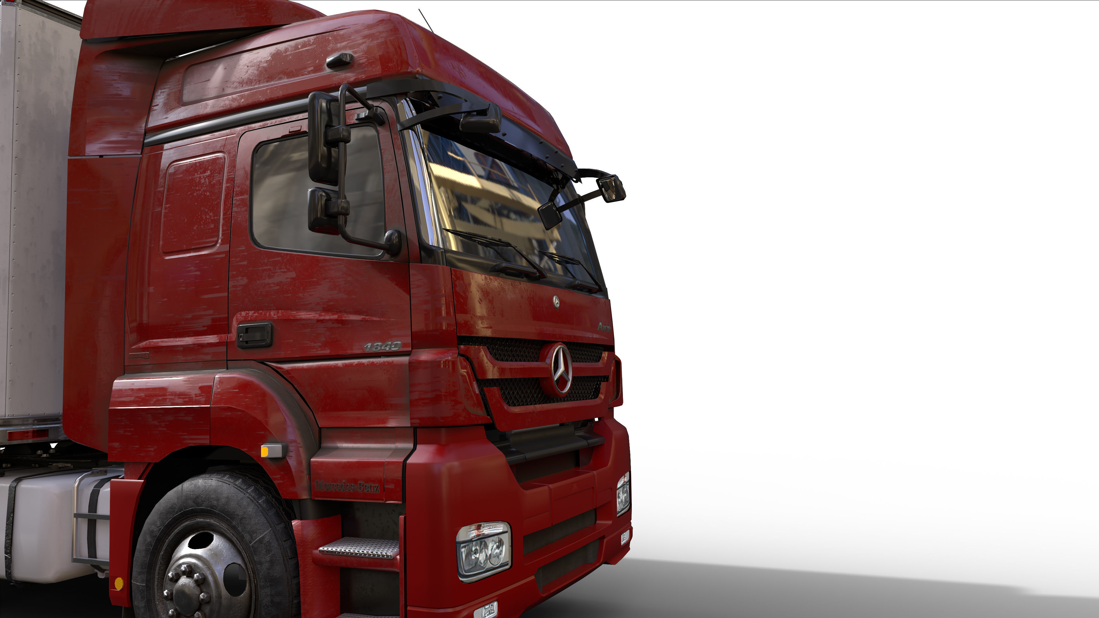 Axor 1840 Semi Truck Low-poly 3D model_2