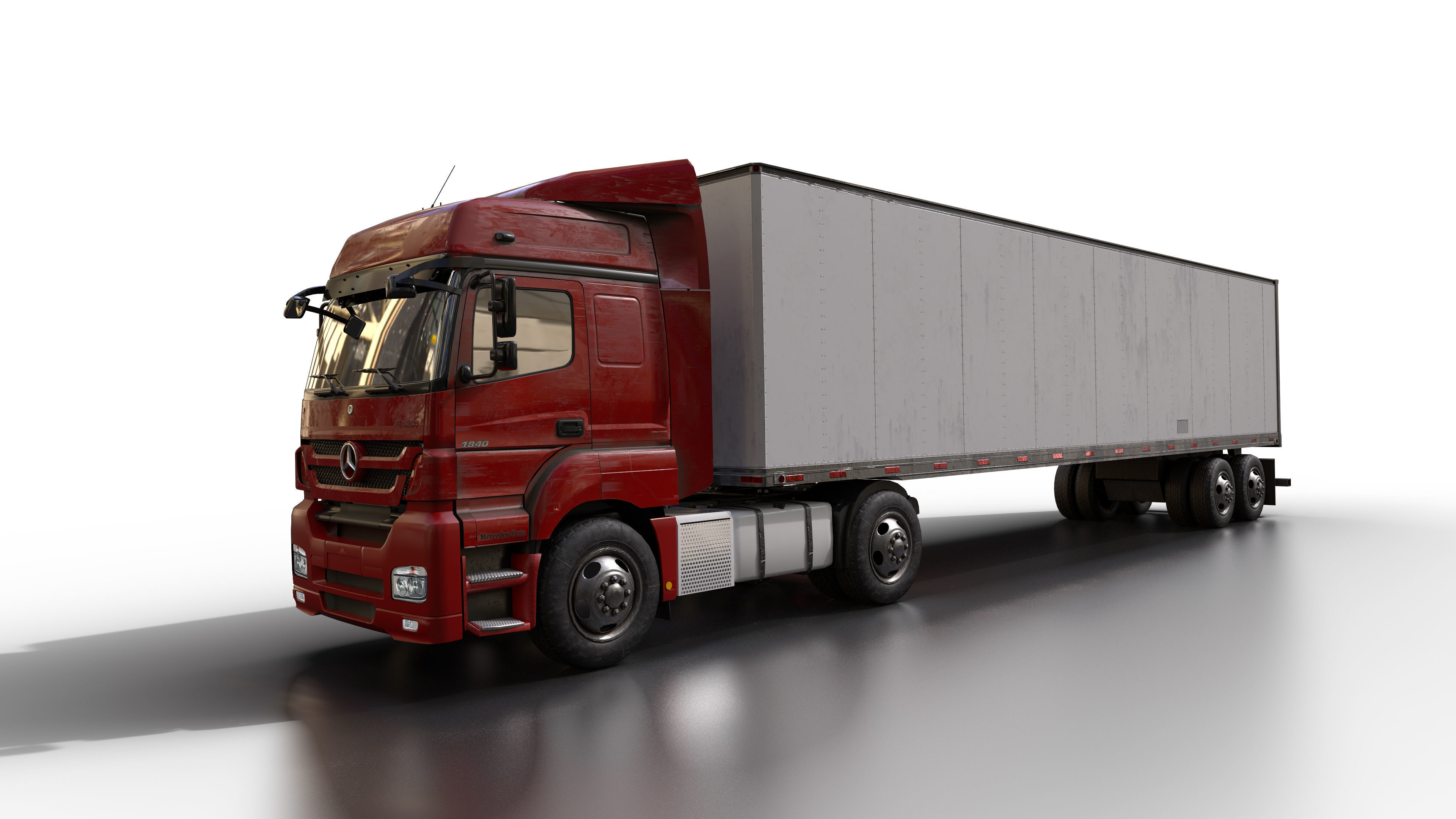 Axor 1840 Semi Truck Low-poly 3D model_1